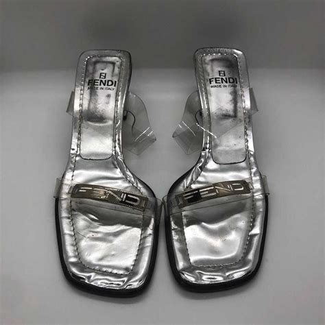 silver fendi sandals|discounted fendi sandals.